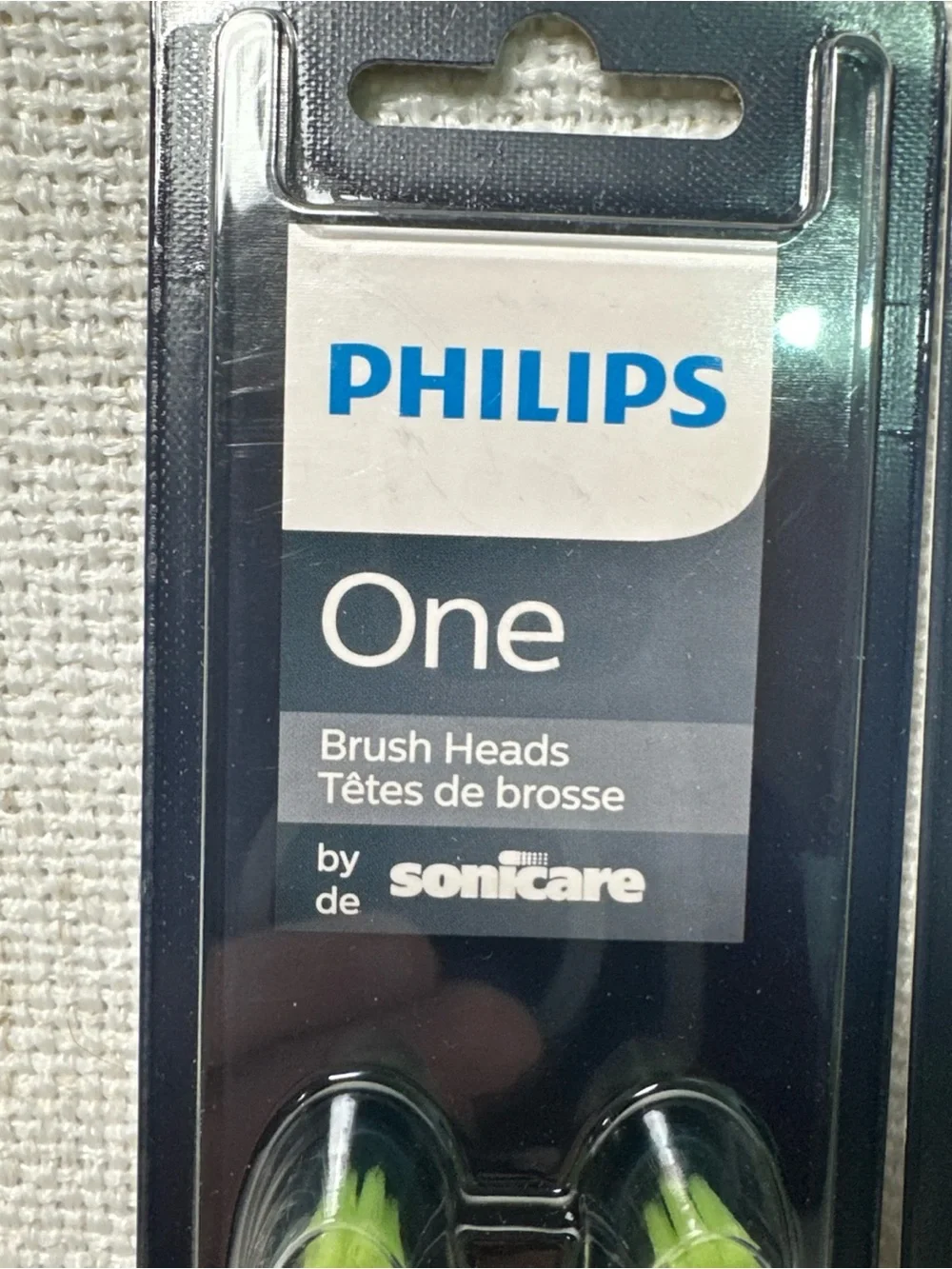 Philips One Replacement Brush Heads — Black Handles with Green Bristles (2-Pack)